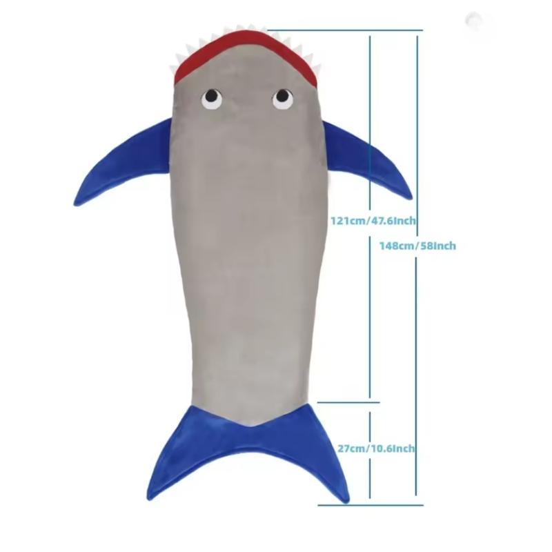 

Детский спальный мешок Акула Сверхмягкий Пушистый Фланелевый Плед Хвост Рыбы Детский Мальчиковый Девочковый Носимый Спальный Мешок Уютный Пушистый спальный мешок color 03