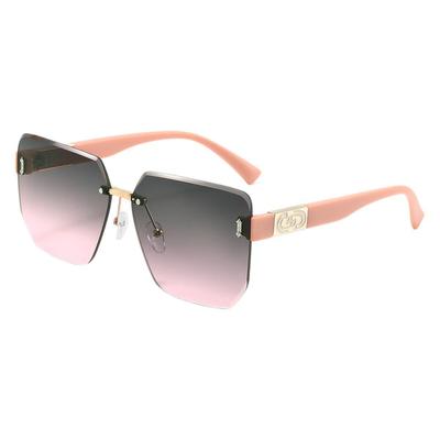 Gafas de Sol de Moda Sin Marco Oversize para Mujer Protección UV Estilo Único Tendencia Gafas de Sol para Mujer