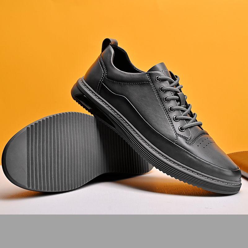 Popular Leather Sneakers Men's Spring Casual Sports Shoes