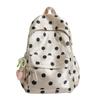 Zaino a Pois in Raso Lucido Carino Daypack Chiusura a Zip Leggero Casual Borsa da Scuola per Ragazze Adolescenti