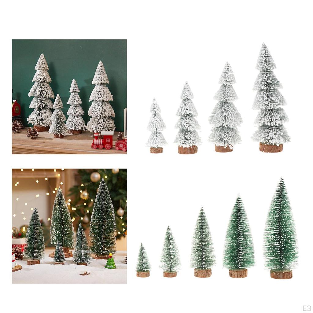Artificial Christmas Tabletop, Flocked Christmas, Rustic Miniature for Holiday, Shop Window