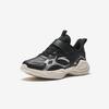 Anta Kids Synthetic Leather Trendy Versatile Lightweight Shock Absorbing Low Top Running Shoes Men Sneakers Silver Black A12445577N-2