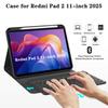 Case for Redmi Pad 2 11 Inch , Detachable Bluetooth Keyboard Case for Redmi Pad 2 11 Lnch with Pen Slot