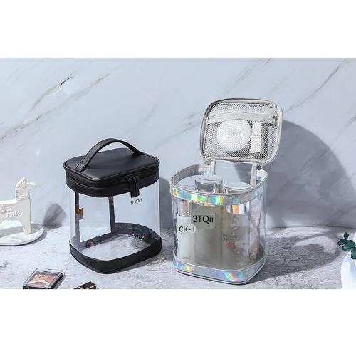 Portable Waterproof Cosmetic Bag Large Capacity Transparent Toiletry Organizer Travel Essentials for Women