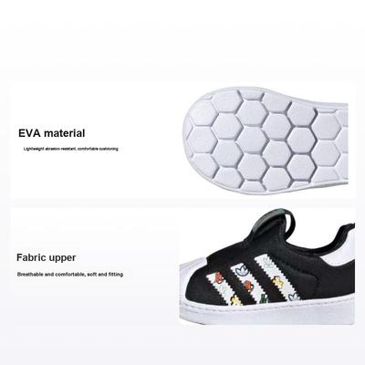 Originals Superstar 360 Trendy Sports Durable Low-Top Walking Shoes Baby Shoes Black White JS0685