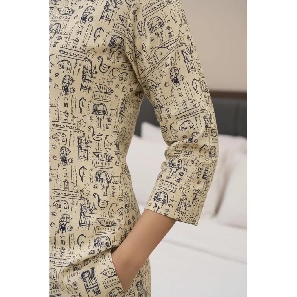 Women's Casual Wear Cotton Kurti Pant Set Indian Bollywood Ethnic Kurta Cord Set