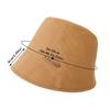 Summer Women Bucket Hat Solid Color Fisherman Cap for Female Panama Korean Foldable Wide Brim Cotton Sunscreen Hats