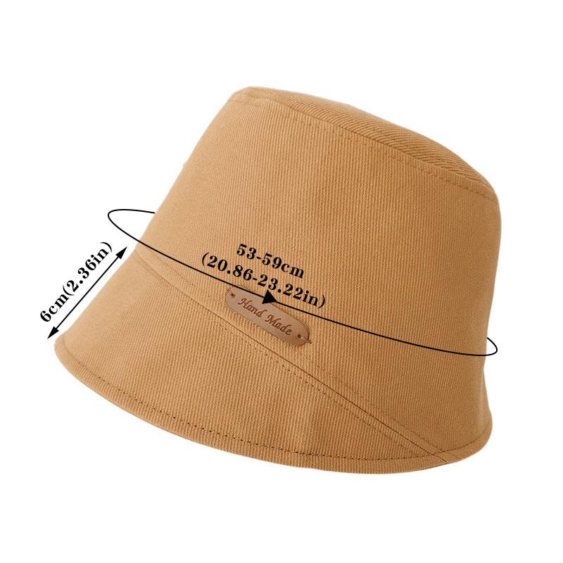 Summer Women Bucket Hat Solid Color Fisherman Cap for Female Panama Korean Foldable Wide Brim Cotton Sunscreen Hats