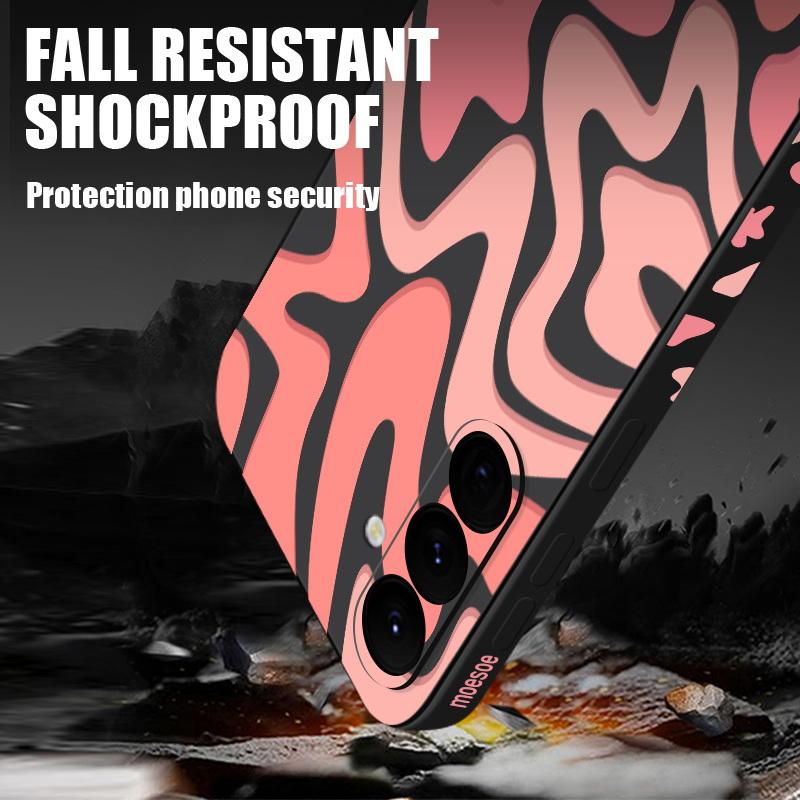 Für Samsung S24 S23 Ultra S22 S21 FE A54 A54 A52 A34 A14 A53 A71 A51 A72 Weiche TPU stoßfest Telefon Fall Mode Streifen Muster Abdeckung