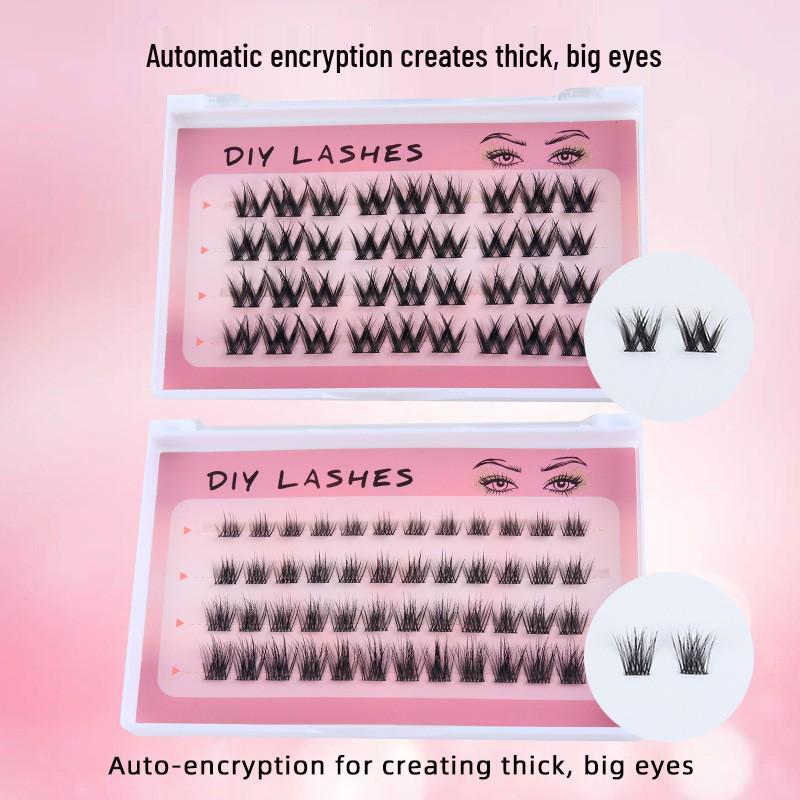 Natural Look Faux Eyelashes: Lazy Dog & Fox Style, Best-Selling, Soft Single Cluster Segments
