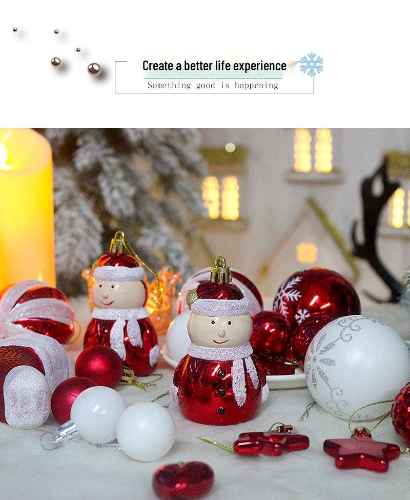 Set di 72 Palline di Natale Irregolari Verniciate ed Elettroplaccate per Decorazioni sull'Albero