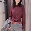 Shopping Mall 1116 Autumn and Winter New Women's Clothing Simple Versatile Wool Long-sleeved Shirt 1111118