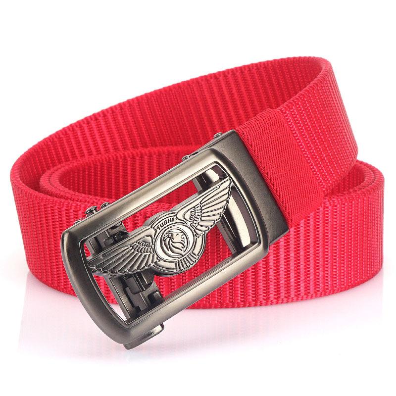 

Новый мужской ремень для поездок на работу с автоматической пряжкой из нейлона, универсальный двухслойный толстый ремень для отдыха на природе 120cm