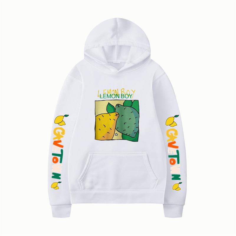 Autumn Winter Fashion Casual Hoodie Lemon Boys' Letter Printed Men's Women's Loose Soft Comfortable Sports Hoodie