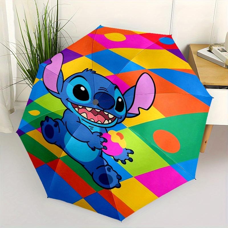 

Stitch, Colorful Automatic Opening and Closing Umbrella, Compact Travel Umbrella, Lightweight and Portable, Suitable for Beach Commuting Bus