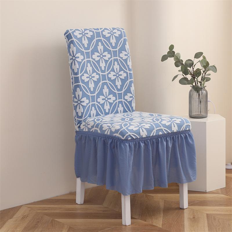Dining Chair Cover Elastic Stool Cover Thickened Chair Cover Universal Household Dining Table Backrest Integrated Stool Cover Hotel