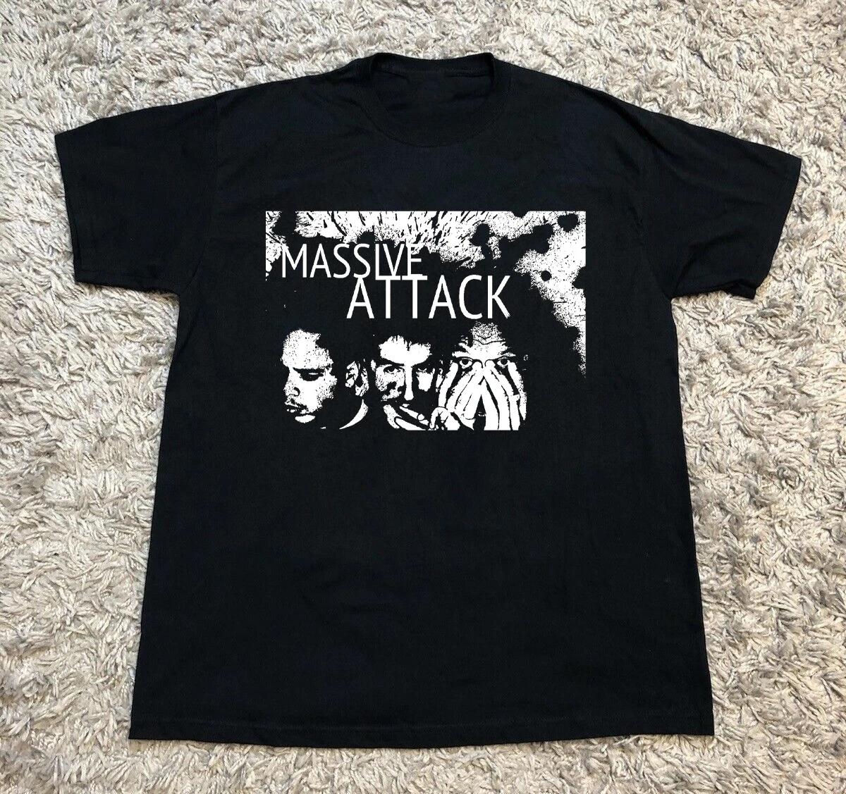 Collection Massive Attack Band Gift Fans Black All Size T-Shirt AE407 S