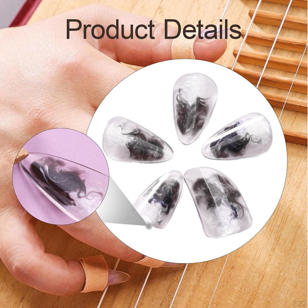 Pipa Nails Finger Protectors Comfortable Unique Artistic PC Picks for String Instrument