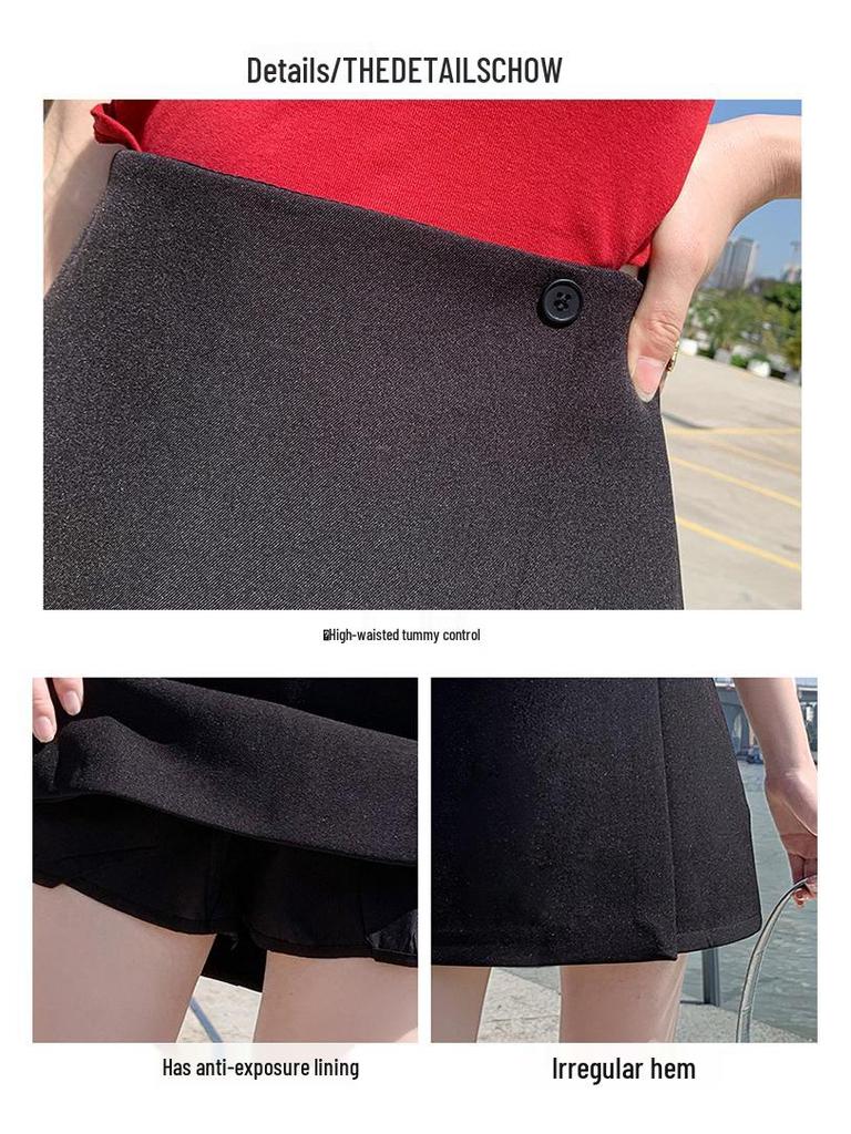 Slim Fit High Waist A-line Mini Skirt - Irregular Bodycon Design for Spring/Summer 2025