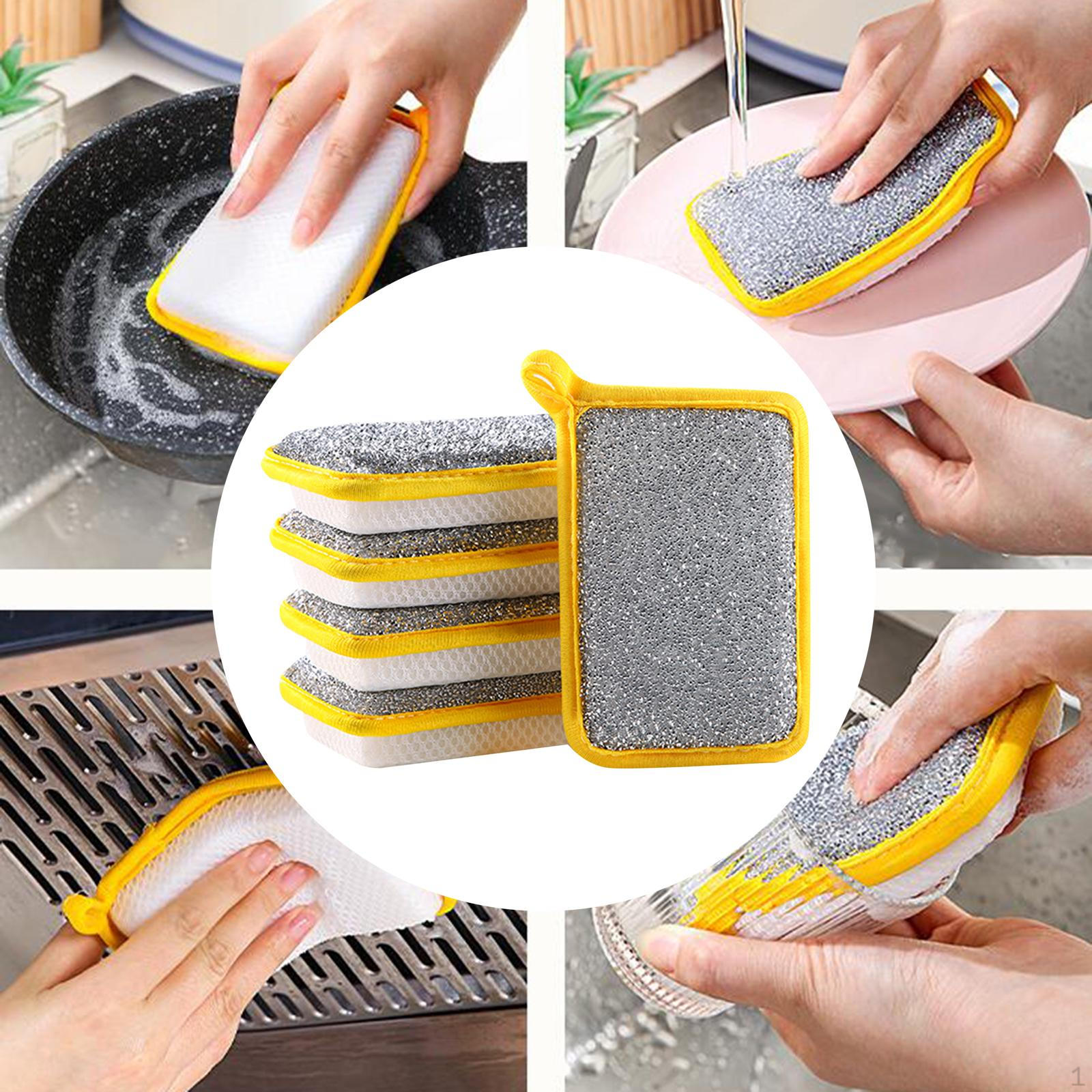 

Впитывающая губка для мытья посуды, многоцелевая для стекол 5Pcs 13.9x9cm