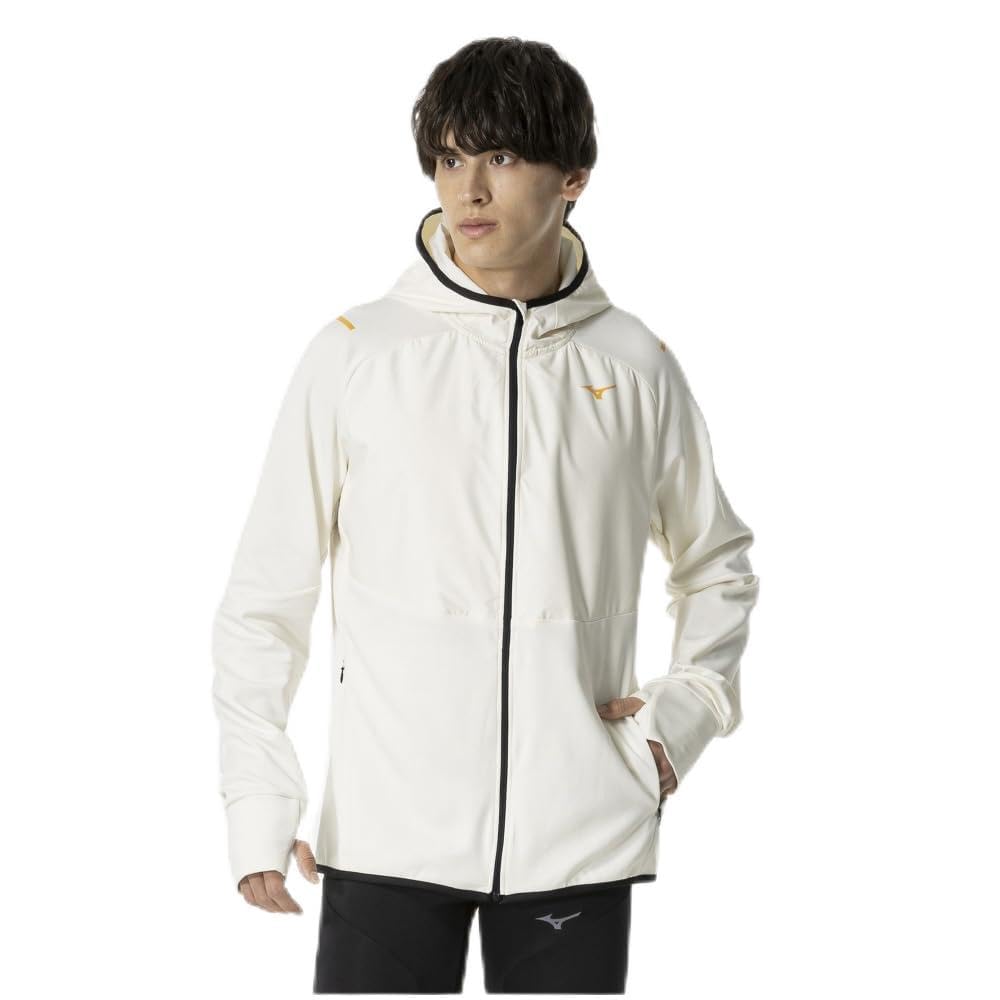 Mizuno Running Wear Warmer Light Hybrid Jacket Aurora Warm Fleece Lining Stretch Reflective Print J2MCA501 Pristine Men's