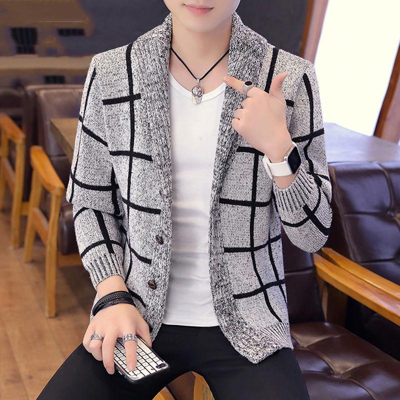 

Свитер мужской осенне-зимний свитер пальто мужской толстый шерстяной мужской свитер куртки повседневный трикотаж M