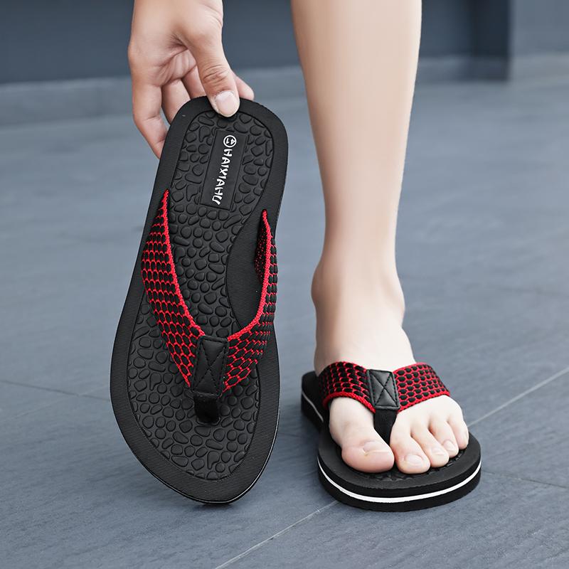 Flip-Flops For Men Summer Anti-Skid Breathable Home Outdoor Comfortable Slippers Daily Casual Regular Flip-Flops