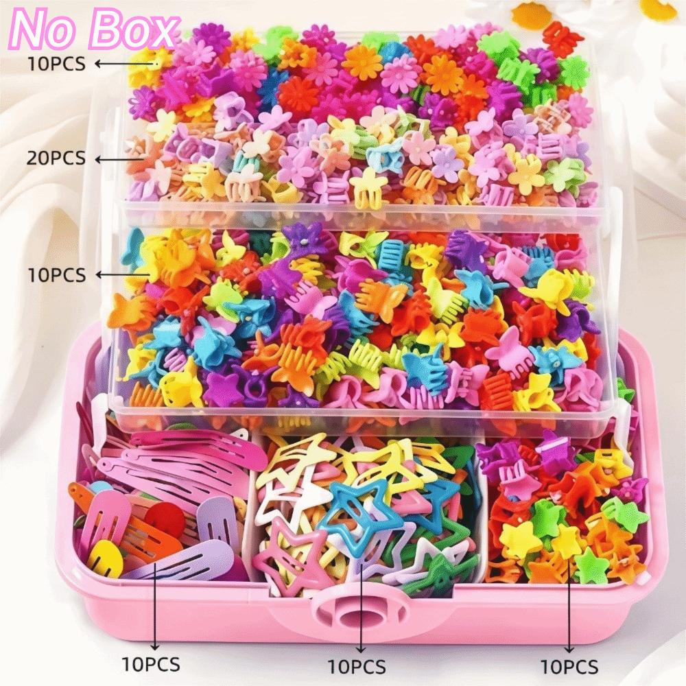 Fabric Hair Accessories Set Colorful Bow Barrettes New Elastic Hair Bands Kids Hairstyling