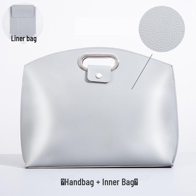 Premium Leather Handbag for 16" Tablet/Laptop, Business, Large Capacity, Document/File Storage