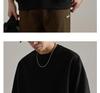 Men's American Style Heavyweight Crewneck Sweatshirt - New Autumn Arrival, Trendy, Loose, Solid Color, Versatile Casual Base Layer.