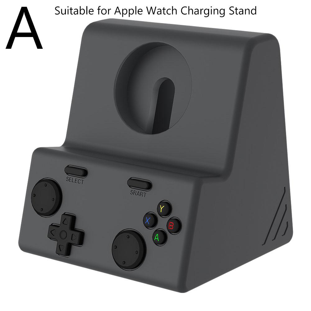 Desktop Holder For Apple Watch Ultra Charger Stand Retro Computer Pattern Charging Base for iWatch 10 9 8 Silicone Dock Holder