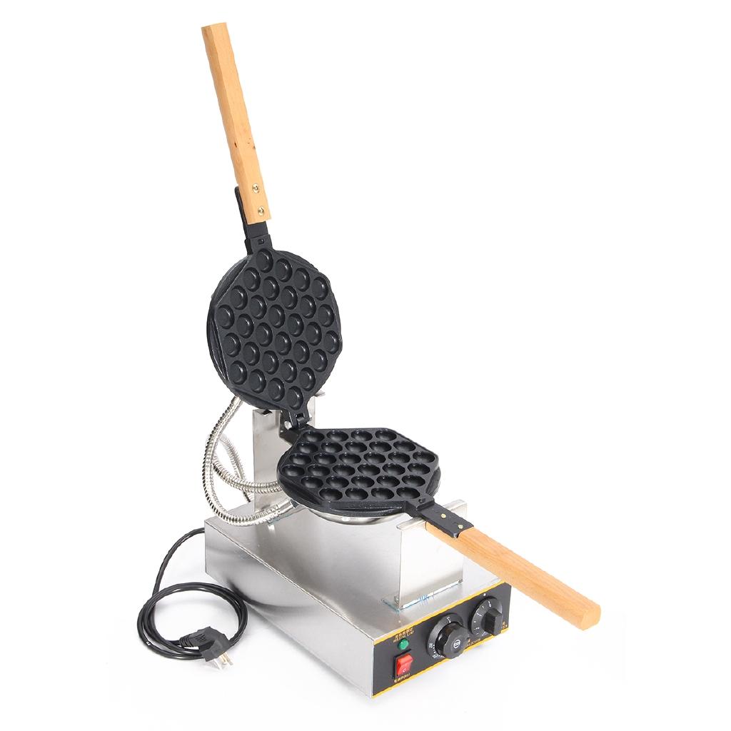 1.1 Kw Non-stick Commercial Electric Waffle Maker Waffle Baker Ice Cream Crispy Cone Making Machine Bubble Egg Cake Eggettes Oven