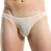 Men's Sheer Triangle Briefs with U Pouch - Breathable, Low Waist, Sexy Bikini Underwear