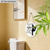 2D Flat Aluminium Bathroom Sign with Black Cat Pattern - Funny Decorative Sign & Plaque - Ideal for Bathroom Wall Decoration - Home Hanging Decor for