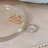 Zircon Clover Flower Open Ring - Luxury High-end Women's Ring - Four-leaf Clover Ring