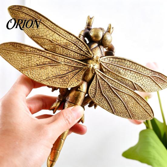 Insect Collection Display Gold Dragonfly Wall Art, Vintage Dragon Fly Decor, 3D Resin Mounted Sculpture Decoration for Living Room Hanging Bedroom