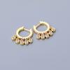ANENJERY New Colored Zircon Tassel Hoop Earring for Women Girl's Fashion Jewelry Earrings
