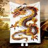 Mythical Dragon Scale Blanket Reversible Flannel Throw for Fantasy Fans AllSeason Comfort Epic Adventure Gift