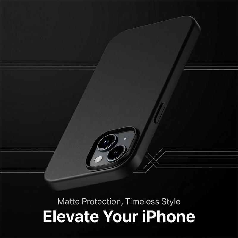 Solid Black Matte Silicone Soft Case For For Iphone 17 Air 16 E 15 14 Plus 13 12 Mini 11 Pro XS Max X XR Back Cover Funda Coque Capa