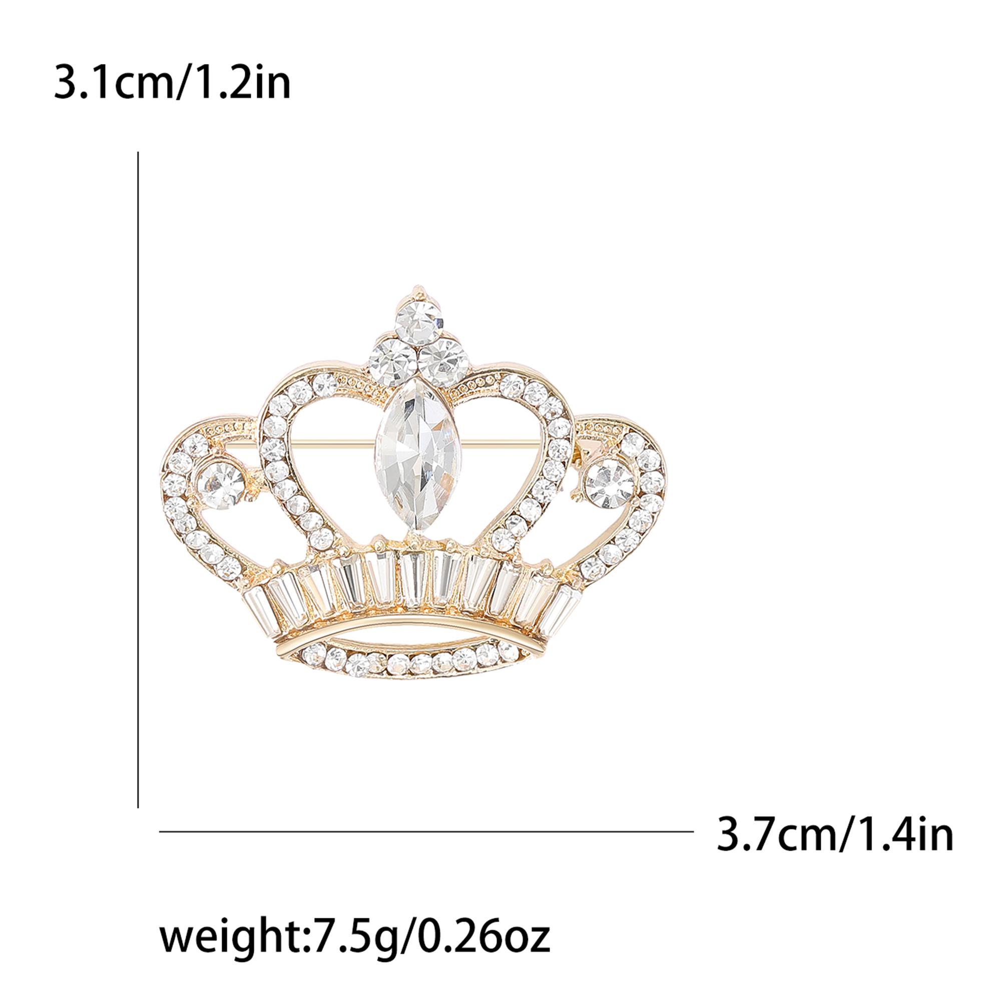 

Rhinestone Crown Pins for Women Unisex Shiny Glass Hat Brooches Banquet Party Backpack Gifts Jewelry Accessories enamel pins pin