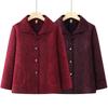 Chic Floral Print Spring/Autumn Jacket for Senior Women