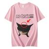 No Brain Funny Cat Graphic T Shirts Men's Women Fashion Oversized O-Neck T-shirts Casual Lightweight Breathable and Comfortable Clothes
