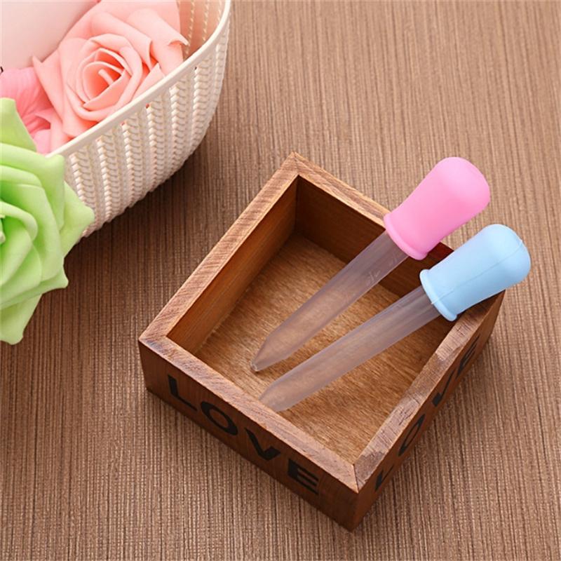 5/10PCS Random Color 5ml Silicone Eye Ear Pipette Dropper Pipette School Lab Experiment Supplies Dropper Feeding Medicine Liquid