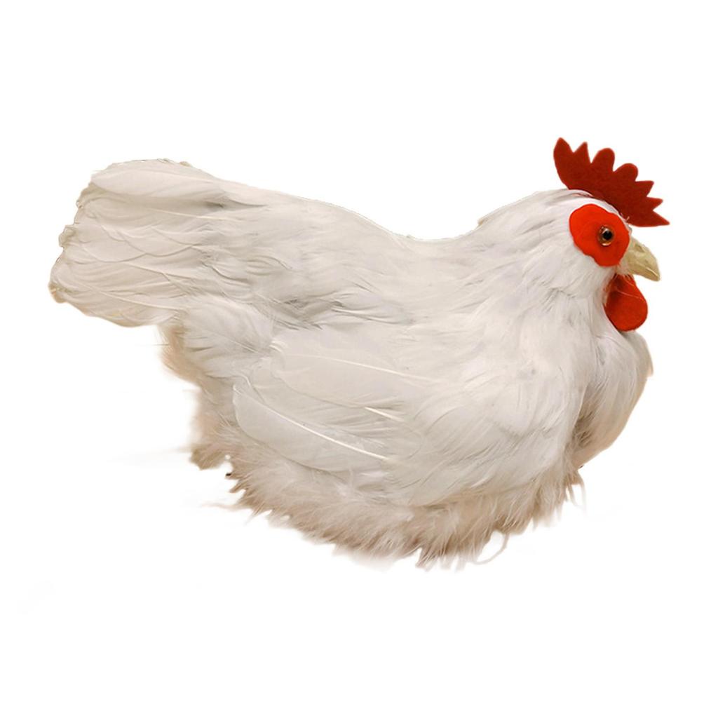 Realistic Hen Model Teaching Props Sculpture Artificial Farm Animal Chicken Simulation Model for Home Easter Party Yard Store