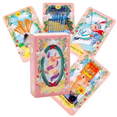 10.3*6cm Chubby Bunny Rabbit gra w karty tarota 78 sztuk kart