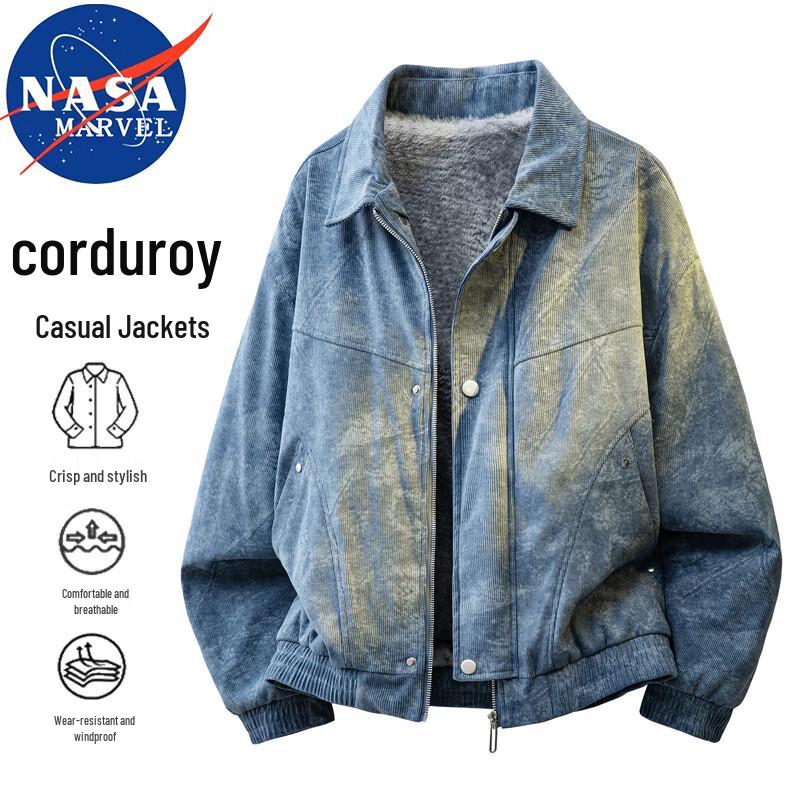 

Чоловіча вельветова куртка в стилі ретро робочого одягу NASA MARVEL 6XL