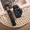 ANNEFIT Denim Watch Band, Casual Watch Replacement Band, Fabric Velcro Watch Strap, Quick Release, 16mmBlack