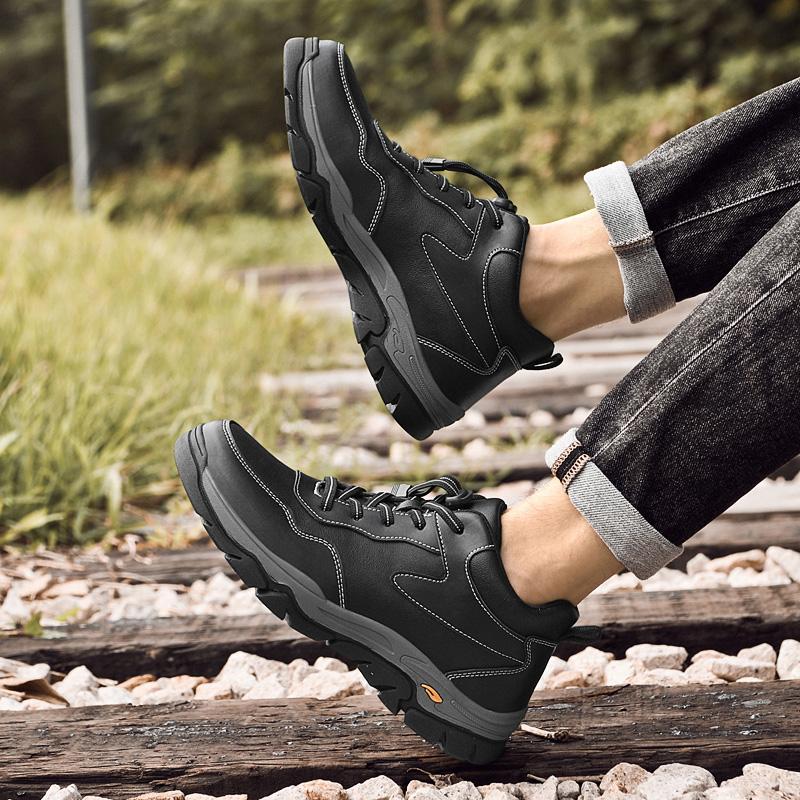 Men Winter Plush Snow Flats Genuine Leather Mens Breathable Sneakers High Quality Men Casual Driving Shoes Men's Vulcanize Shoes