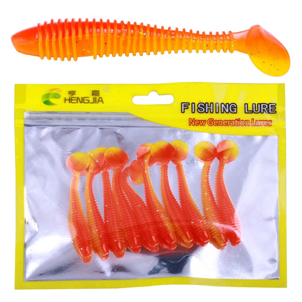 T-Tail Spiral Soft Bait Worm Set - Artificial Fishing Lure