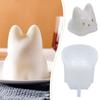 Molde de silicone de gato 3D faça você mesmo mousse bolo geléia pudim molde de vela cera vela fazendo bandeja de gelo sabão 3D pudim molde decoração para casa